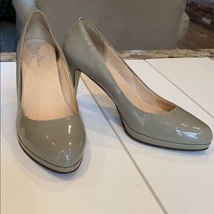 Cole Haan Gray Patent Leather Pumps, Size 7B